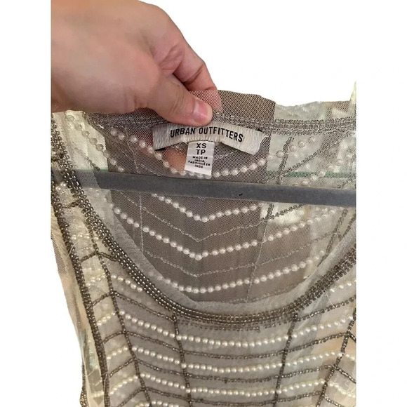 UO Twiggy Sheer Embellished Mini Dress size XS - Picture 6 of 8